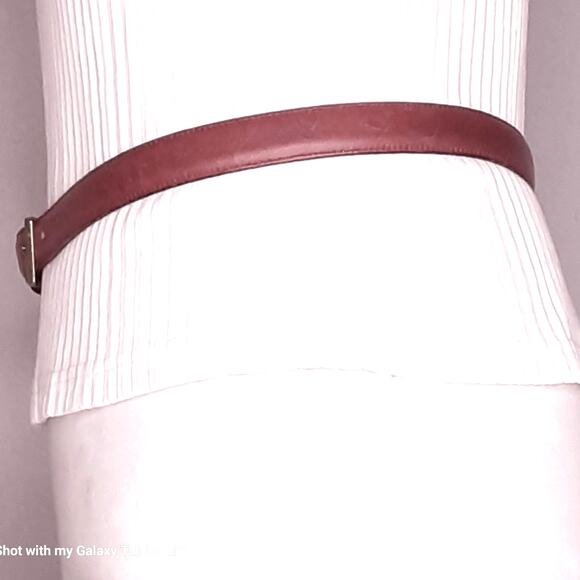 Dockers Leather Belt Mens Small Waist Burnt Umber Brown - Picture 2 of 10